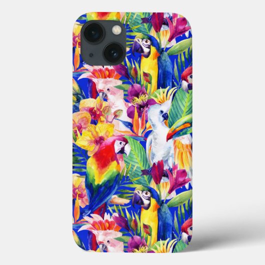 Aquarellsittiche Case-Mate iPhone Hülle (Rückseite)
