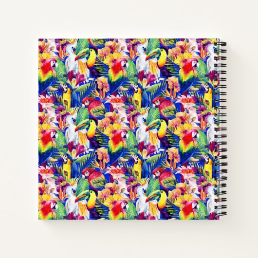 Aquarellsittiche Notizblock (Rückseite)