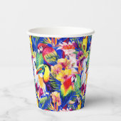 Aquarellsittiche Pappbecher (Rückseite)