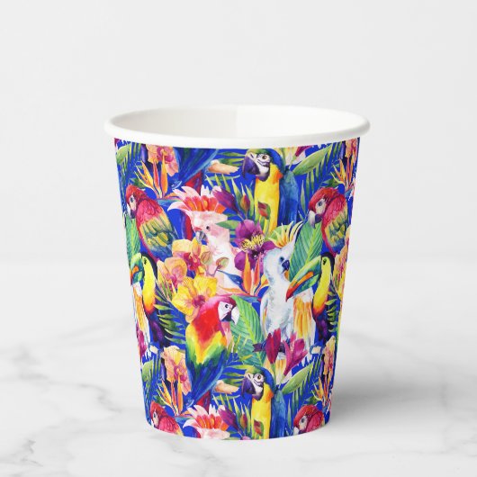 Aquarellsittiche Pappbecher (Links)