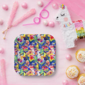 Aquarellsittiche Pappteller (Party)