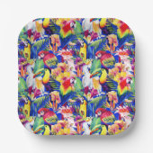 Aquarellsittiche Pappteller (Vorderseite)