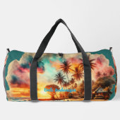 Aquarellsketch Bali Indonesia Tropical | Duffle Bag (Rückseite)