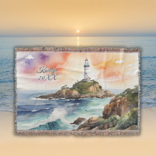 Aquarellsketch Byron Bay Lighthouse Monogram   Decke