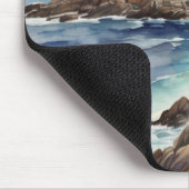 Aquarellsketch Byron Bay Lighthouse Monogram | Mousepad (Ecke)