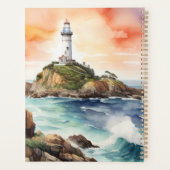 Aquarellsketch Byron Bay Lighthouse Monogram | Planer (Rückseite)