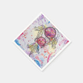 Aquarellskizze Dreamcatcher "Chase your Dreams" Serviette (Ecke)