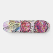 Aquarellskizze Dreamcatcher "Chase your Dreams" Skateboard (Horizontal)