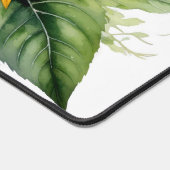 Aquarellsonnenblume Blätter handgezeichnet Schreibtischunterlage (Ecke)