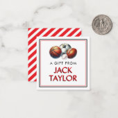 Aquarellsportboten Personalisierte Geschenkverpack Mitteilungskarte (Vorderseite/Rückseite Beispiel)