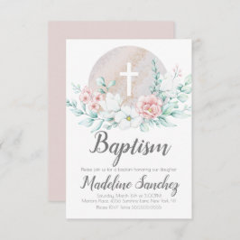 AquarellSpring Taufe Floral Baby Dedication Einladung