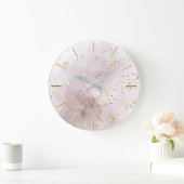 Aquarellspritze | IMITATE GLITZER Große Wanduhr (Zuhause)