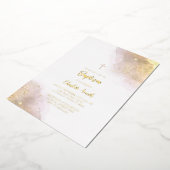 Aquarellspritze Taufen Folieneinladung (Gedreht)