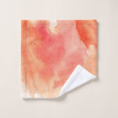 Aquarellspülen und Monogramm Badhandtuch Set (Waschlappen)