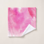 Aquarellspülen und Monogramm Badhandtuch Set (Waschlappen)