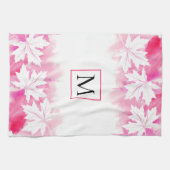 Aquarellspülen und Monogramm Geschirrtuch (Horizontal)