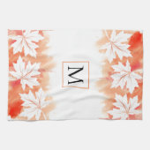 Aquarellspülen und Monogramm Geschirrtuch (Horizontal)