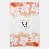 Aquarellspülen und Monogramm Geschirrtuch (Vertikal)