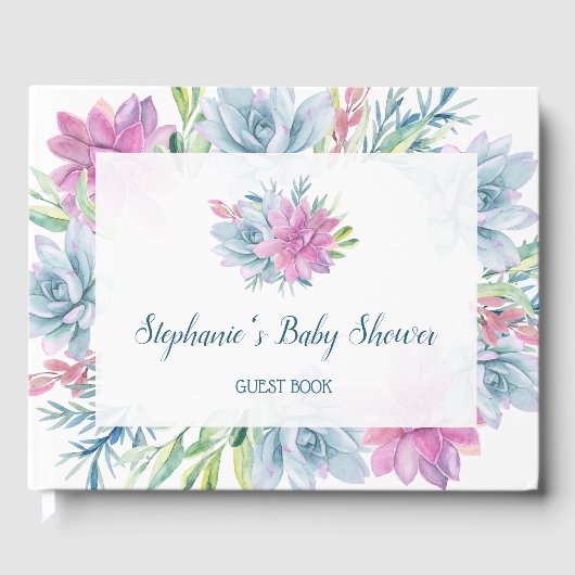 Aquarellspülmittel Babydusche Gästebuch (Vorderseite)