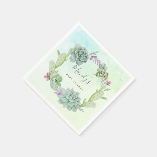 Aquarellspülmittel Babydusche Serviette (Ecke)