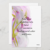 Aquarellspülungen Hochzeitsfeiern - Rosa Blume (Vorne/Hinten)