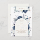Aquarellstahl Blumendetails Begleitkarte (Vorne/Hinten)