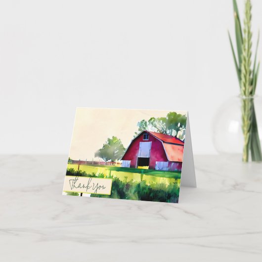 Aquarellstall individuell anpassbar karte (Vorderseite)