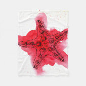 AquarellStarfish Fleecedecke (Vorderseite)