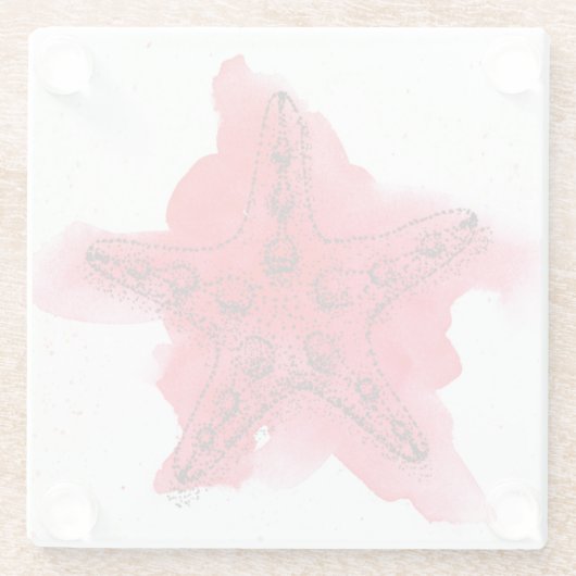 AquarellStarfish Glasuntersetzer (Rückseite)