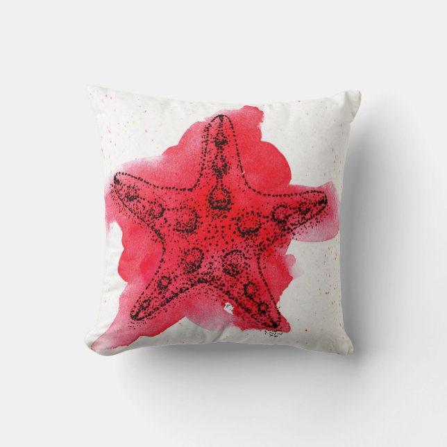 AquarellStarfish Kissen (Vorderseite)