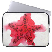 AquarellStarfish Laptopschutzhülle (Vorderseite)