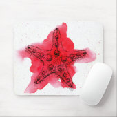 AquarellStarfish Mousepad (Mit Mouse)