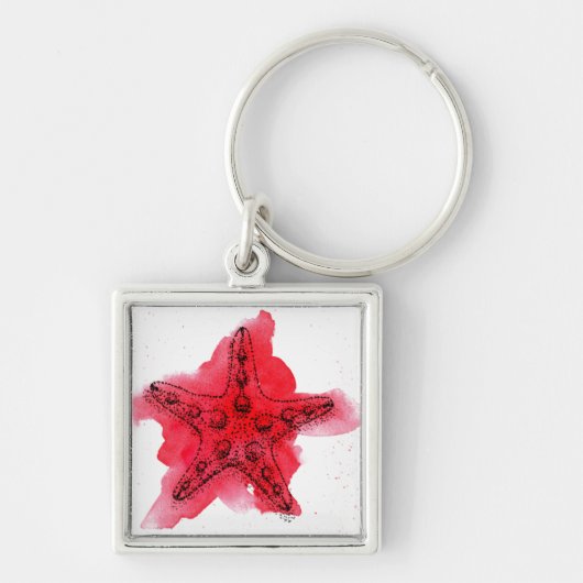 AquarellStarfish Schlüsselanhänger (Vorne)