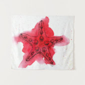 AquarellStarfish Wandteppich (Vorderseite (Horizontal))