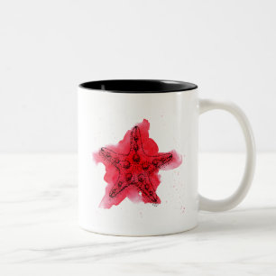 AquarellStarfish Zweifarbige Tasse
