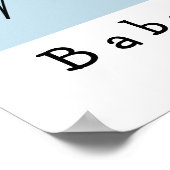 Aquarellstars Baby Dusche Willkommenspender Poster (Ecke)