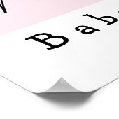 Aquarellstars Baby Dusche Willkommenspender Poster (Ecke)