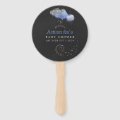 Aquarellstars Night Sky Baby Dusche Fächer (Vorderseite)