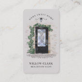 Aquarellstein Schwarzer Eisen Türe Real Anwesen Ag Visitenkarte (Vorderseite)