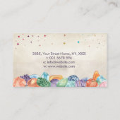 Aquarellsteine - Kristalle Visitenkarte (Rückseite)