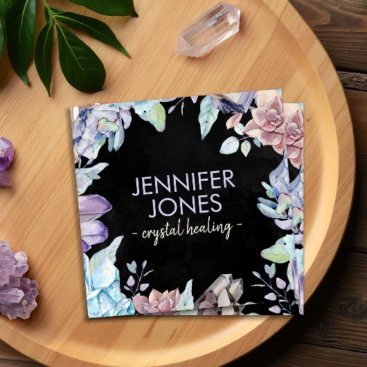 Aquarellsteine - Kristalle Visitenkarte