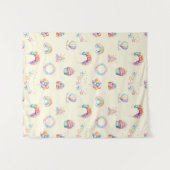 Aquarellsteine - Niedliche Babydusche Wandteppich (Vorderseite (Horizontal))