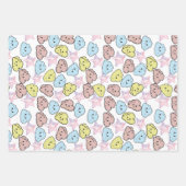 Aquarellsteine und Cloud-Muster Geschenkpapier Set (Vorderseite)