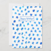 Aquarellsterne - blau feiertagskarte (Vorderseite)