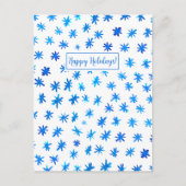 Aquarellsterne - blau feiertagspostkarte (Vorderseite)