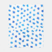 Aquarellsterne - blau fleecedecke (Vorderseite)