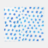 Aquarellsterne - blau fleecedecke (Vorderseite (Horizontal))
