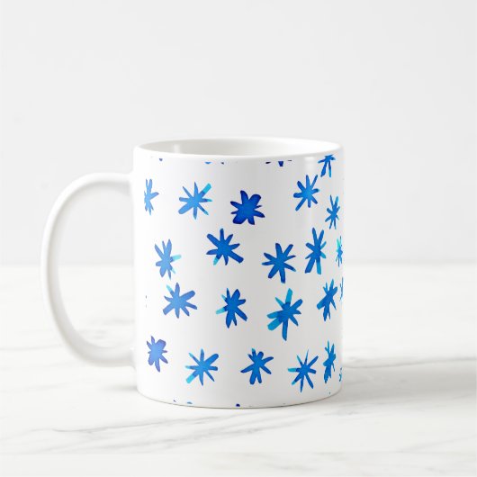 Aquarellsterne - blau kaffeetasse (Links)