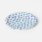 Aquarellsterne - blau pappteller (Schrägansicht)