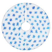 Aquarellsterne - blau polyester weihnachtsbaumdecke (Vorderseite)